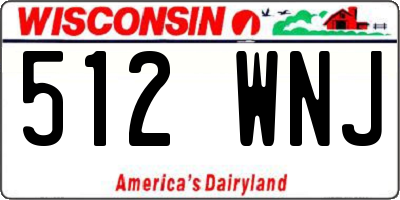WI license plate 512WNJ