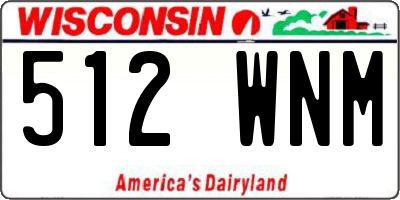 WI license plate 512WNM