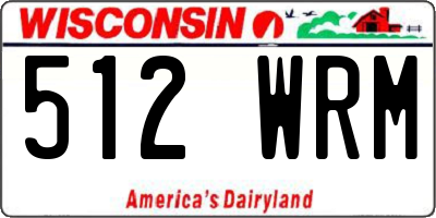 WI license plate 512WRM
