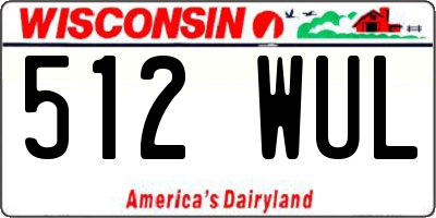 WI license plate 512WUL