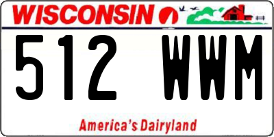 WI license plate 512WWM