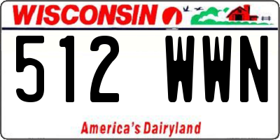 WI license plate 512WWN