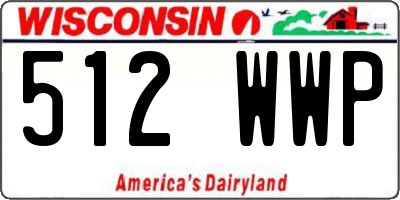 WI license plate 512WWP