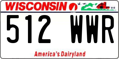 WI license plate 512WWR