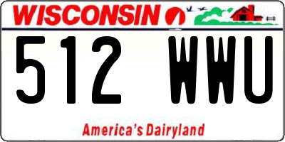 WI license plate 512WWU