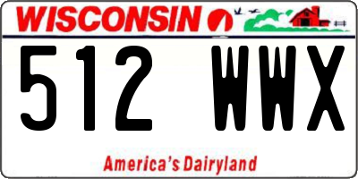 WI license plate 512WWX