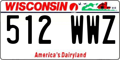 WI license plate 512WWZ