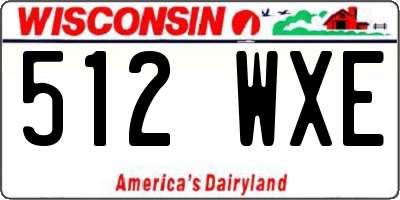 WI license plate 512WXE