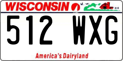 WI license plate 512WXG