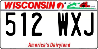 WI license plate 512WXJ