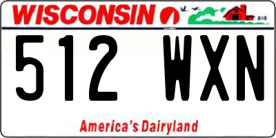 WI license plate 512WXN