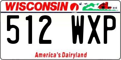 WI license plate 512WXP