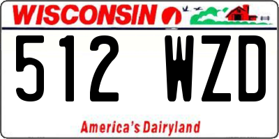 WI license plate 512WZD