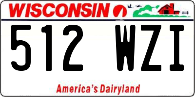 WI license plate 512WZI