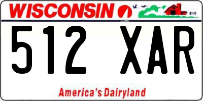 WI license plate 512XAR