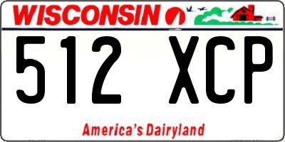 WI license plate 512XCP