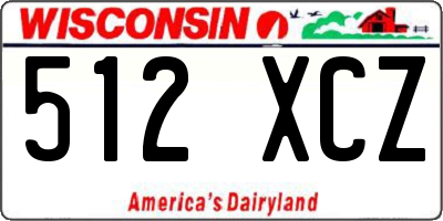 WI license plate 512XCZ