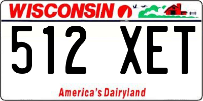 WI license plate 512XET