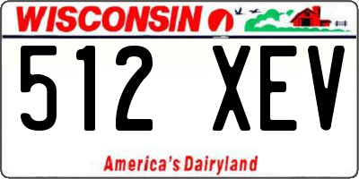 WI license plate 512XEV