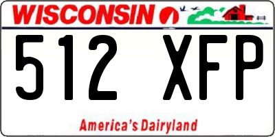 WI license plate 512XFP