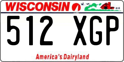 WI license plate 512XGP