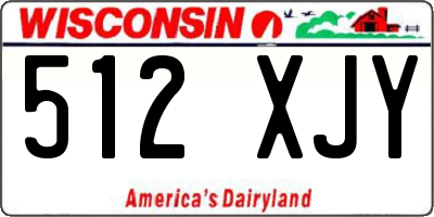 WI license plate 512XJY