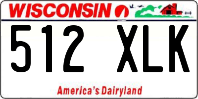 WI license plate 512XLK