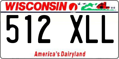 WI license plate 512XLL