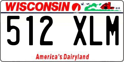 WI license plate 512XLM