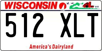 WI license plate 512XLT