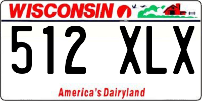 WI license plate 512XLX