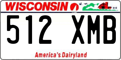 WI license plate 512XMB