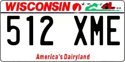 WI license plate 512XME