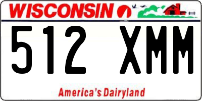 WI license plate 512XMM