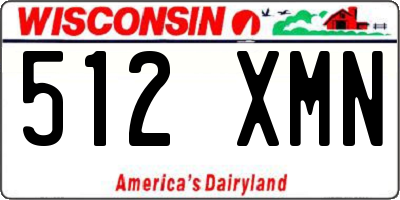 WI license plate 512XMN