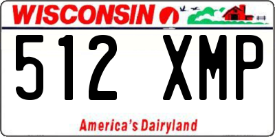 WI license plate 512XMP
