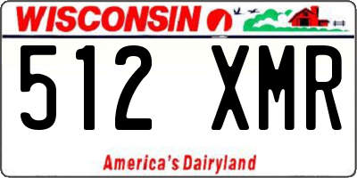 WI license plate 512XMR