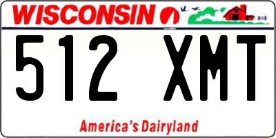 WI license plate 512XMT