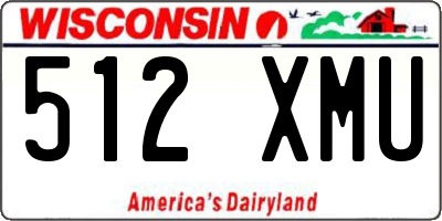 WI license plate 512XMU