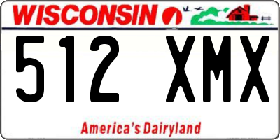 WI license plate 512XMX