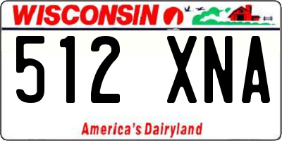 WI license plate 512XNA