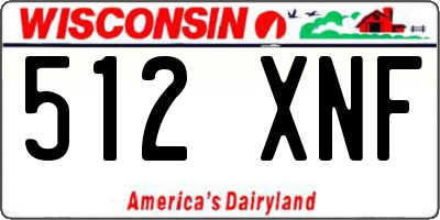 WI license plate 512XNF