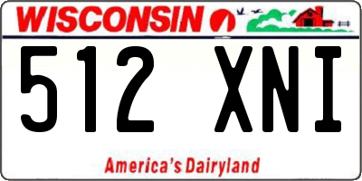 WI license plate 512XNI
