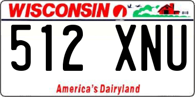 WI license plate 512XNU