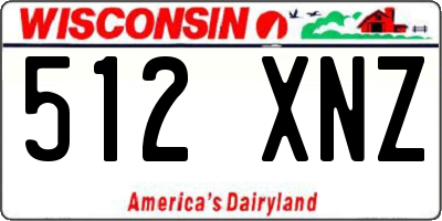 WI license plate 512XNZ