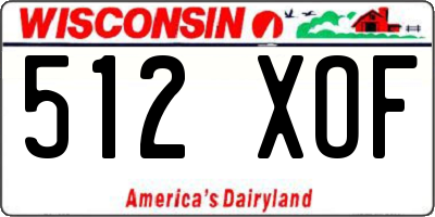 WI license plate 512XOF