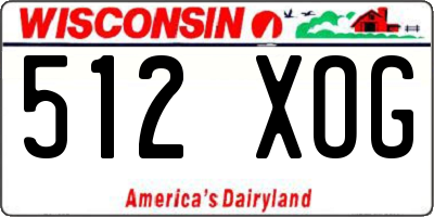 WI license plate 512XOG