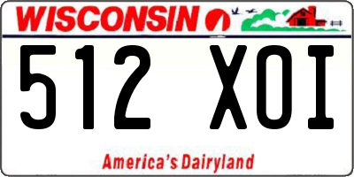 WI license plate 512XOI