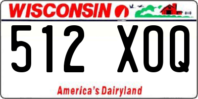WI license plate 512XOQ