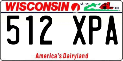WI license plate 512XPA
